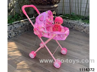14 inch doll + baby stroller