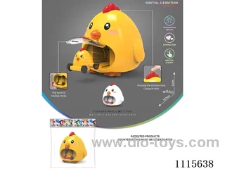 Inertial press ejection chicken