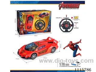 27MHz 1:16 4ch rc car with 3D light included battery