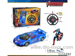 27MHz 1:16 4ch rc car with 3D light included battery