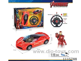 27MHz 1:16 4ch rc car with 3D light included battery
