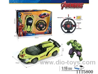 27MHz 1:16 4ch rc car with light not included battery