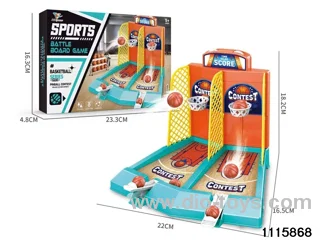 Double Basketball game toys with 6pcs ball