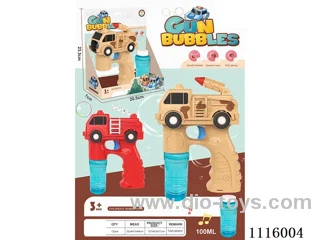 Electric fire truck/missile car bubble gun two mixed