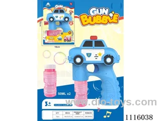 Solid color police car bubble gun