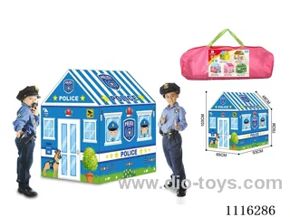 Children's police car house tent house