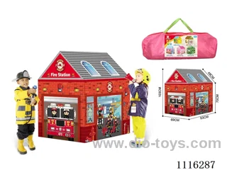 Children's fire house tent house