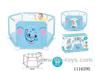 125CM printed playpen with 50 ocean balls
