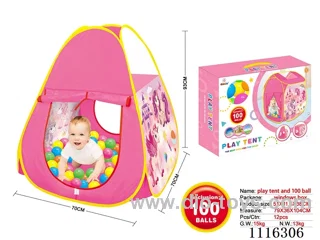 Cartoon Unicorn tent with 100 5.5CM ocean balls