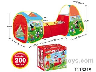 3 in 1 Disney Kids Tent with 200 6CM ocean balls