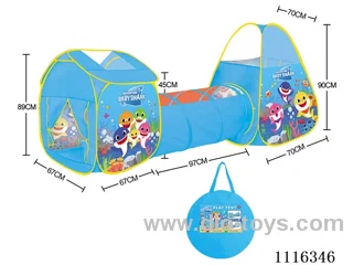 3-in-1 Shark Baby Playhouse compound Tunnel crawler tent