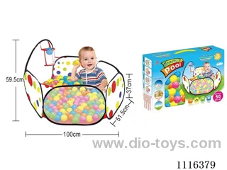 Children's 1-meter basketball pool with 50 6cm ocean balls