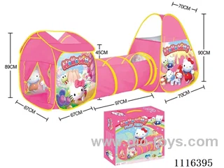 3-in-1 KT Cat Game House compound tunnel crawler tent