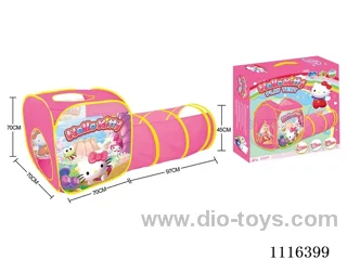 2-in-1 KT Cat Game House composite tunnel crawler