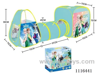3-in-1 Frozen Tent Compound Tunnel Tube Play House