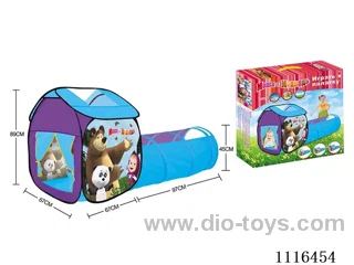 Two-in-one Martha and bear play house combined tunnel crawler