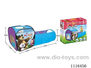 Two-in-one Martha and bear play house combined tunnel crawler