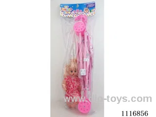 55CM plastic trolley with 13-inch girl doll