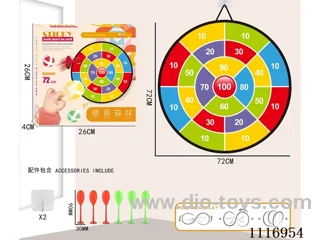 72CM collapsible sticky ball target +6 darts