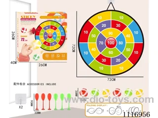 72CM collapsible sticky ball target +6 balls +6 darts