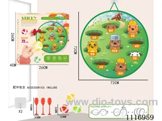 72CM collapsible sticky ball target +3 balls +3 darts
