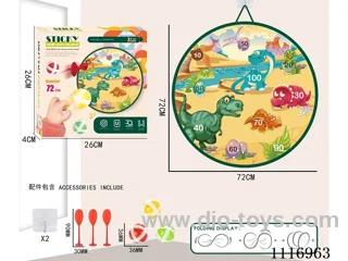 72CM collapsible sticky ball target +3 balls +3 darts
