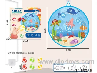 72CM collapsible adhesive ball target +6 balls