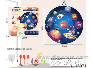 72CM collapsible sticky ball target +3 balls +3 darts
