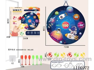 72CM collapsible sticky ball target +6 balls +6 darts