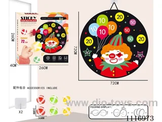 72CM collapsible adhesive ball target +6 balls