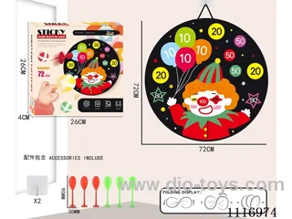 72CM collapsible sticky ball target +6 darts