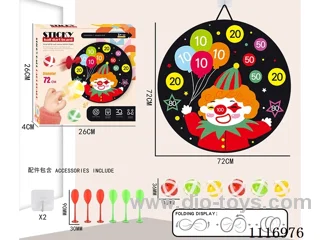 72CM collapsible sticky ball target +6 balls +6 darts