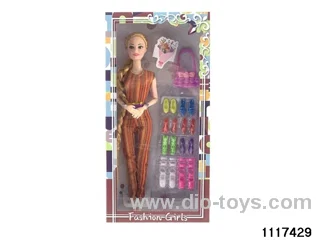 11.5 inch 9 jointed doll set