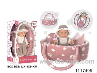 12 "vinyl doll with basket