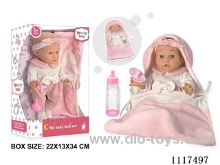 12 "vinyl doll with sleeping bag