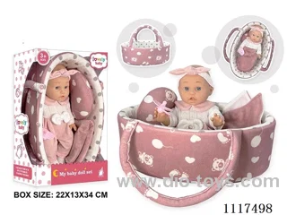 12 "vinyl doll with basket
