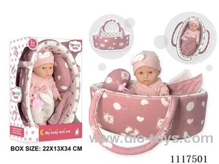 12 "vinyl doll with basket