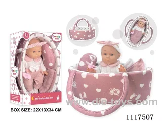 12 "vinyl doll with basket