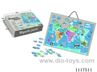 World map magnetic puzzle