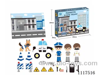 Police picture frame magnetic puzzle
