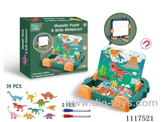 2-in-1 magnetic puzzle writing board Dinosaur model