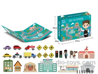 Magnet three fold book puzzle on the way to school