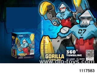 Stunt tumbling gorilla