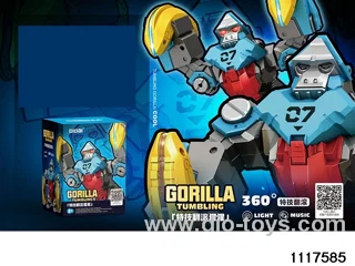 Stunt tumbling gorilla