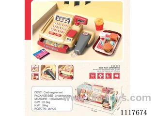 Cash register plus burger (three toggle mode functions)