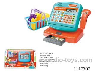 Cash register with fruit basket