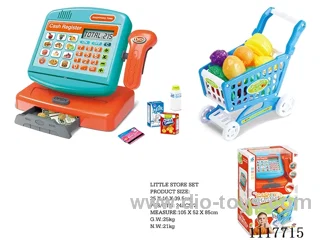 Cash register with shopping cart