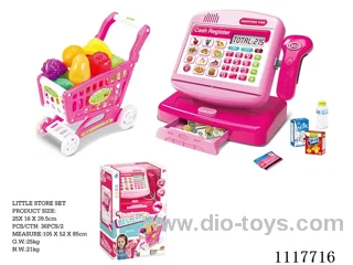 Cash register with shopping cart