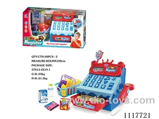 Boy cash register + fruit blue