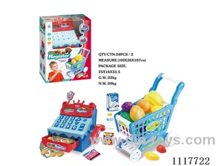 Boy cash register + fruit cart